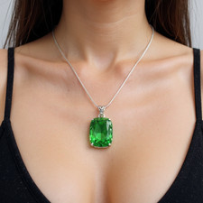 Pendentif argent pierre - en,