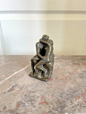 Ancien Sculpture Bronze RODIN Le baiser