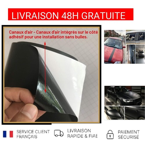Vinyle adhésif noir mat - noir,