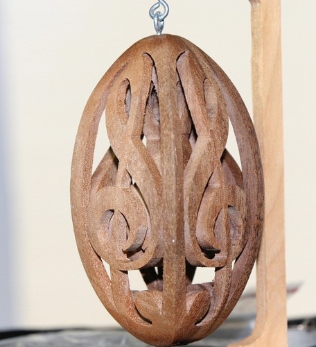Hand carved musical scroll - , saw