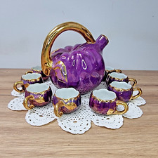 Service à liqueur en porcelaine Citrouille Limoges Berri M&S - Décoration kitch