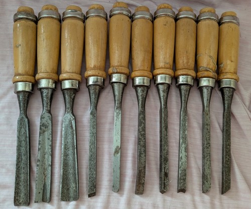 Vintage wood carving chisels - vintage,