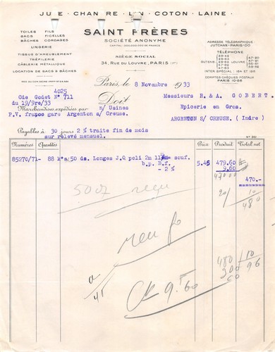 1933 jute chanvre lin - jute, coton
