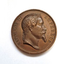 France, Napoléon III Empereur – Agriculture 1870 – Cuivre par Barre 50 mm