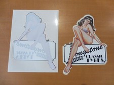 RARE ANCIEN  AUTOCOLLANT VINTAGE PIN-UP LONGSTONE   SUPERBE ETAT !!! ACHAT PAR 2