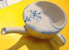 ART POPULAIRE ANCIEN CANARD BIBERON DE MALADE PORCELAINE TTB ETAT