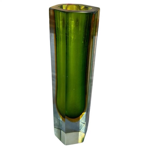 Vase hexagonal verre - hexagonal, murano