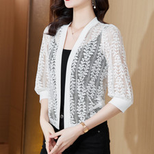 Femme Maille Transparente 3/4