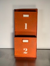 Boîte à courriers boîte aux lettres orange design déco intérieur en métal