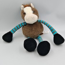Doudou peluche cheval marron