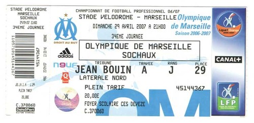 Billet place om - place, olympique