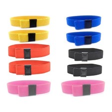 10 Pièces de Sangles Élastiques Colorées pour Boîte à Lunch, Bandes Réglabl3440