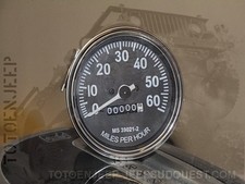 INSTRUMENT TACHYMETRE COMPTEUR VITESSE STANDARD MILES  ... jeep WILLYS US WW2 .