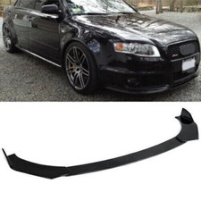 Spoiler Lèvre Lame Noir Brillant Jupe Pare-Choc Avant Pour Audi A4 S4 RS4 B7