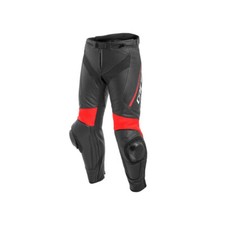 Pantalon De Moto Sportif En Cuir Dainese DELTA 3 Rouge Red Racing