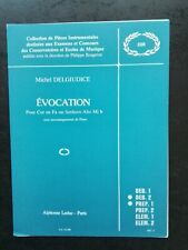 PARTITION - M. DELGIUDICE - Evocation pour cor en fa ou saxhorn alto mib   piano