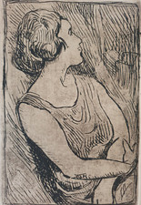 Gravure orig Louis Valtat Portrait Femme Bonnart Vuillard Fauve Renoir Cezanne