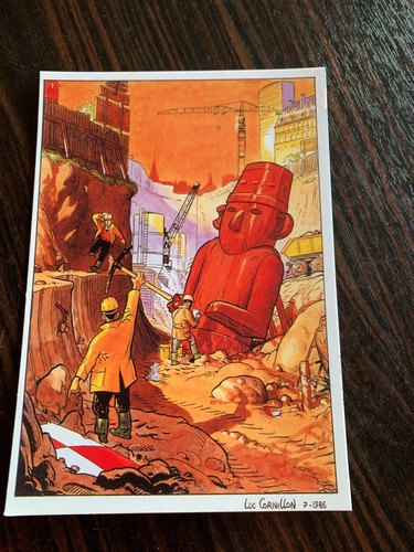 Carte postale 15x10 - carte, tintin