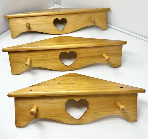 Lot vintage wood corner wall - 3,