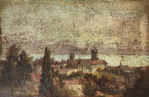 Petite peinture huile 19e - à, l'huile