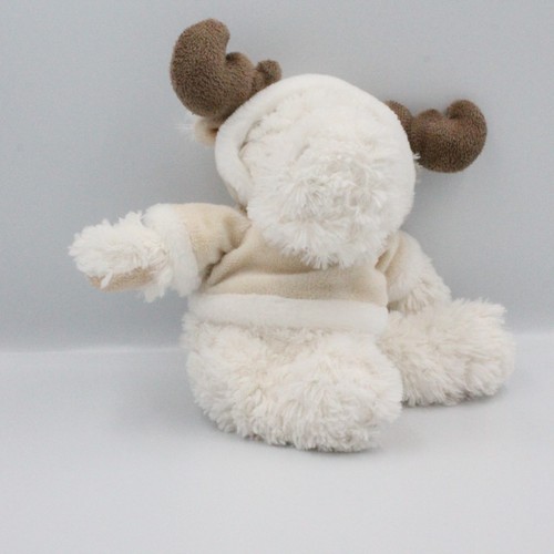 Peluche cerf élan renne blanc