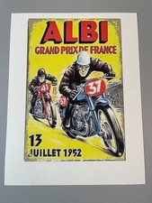 Affiche : moto ancienne, grand