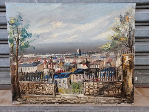 Huile sur toile montmartre - huile, toile,