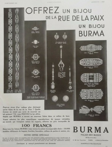 Publicité presse 1932 bijou - 1932,