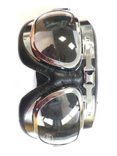 Lunettes chromées lunettes de soleil lunettes de moto lunettes d'aviateur rét...