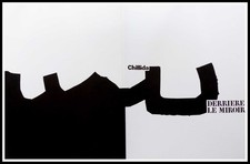 Edouardo CHILIDA : Composition noir et blanc II,  lithographie originale 1973