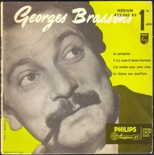 GEORGES BRASSENS 1ère série LE PARAPLUIE 45T EP BIEM PHILIPS 432.065