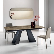 Table À Manger En Verre Rayé