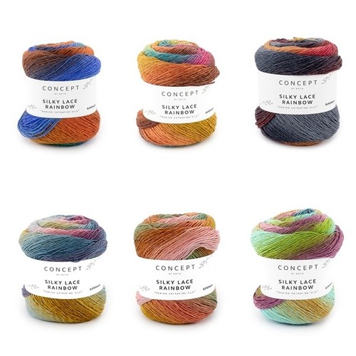 Katia laine silky lace - laine, rainbow