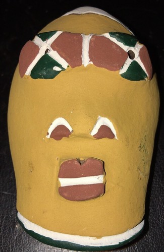 Masque réduit terre cuite - masque,