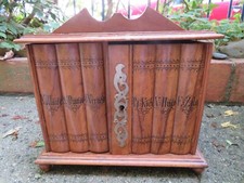 COFFRET ancien TROMPE L'OEIL de LIVRES BOIS placage noyer (cave à cigares ? )