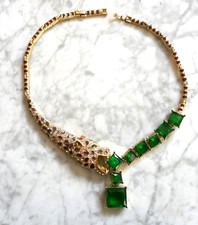 COLLIER PANTHERE ARTICULE EN METAL ET STRASS