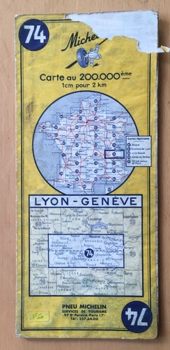 Ancienne carte michelin 74 - ancienne, n°74