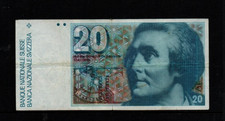 Suisse billet de 20 Francs .