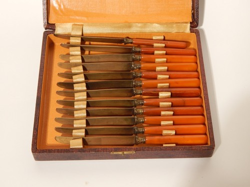 Antique lot couteaux fruit - lot, 12