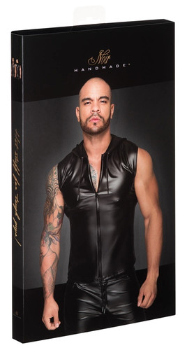 Noir gilet capuche - à,