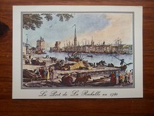 LA ROCHELLE PORT en 1780 d'aprés gravure  carte postale postcard 