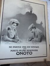 ONOTO stylo plume publicité papier ILLUSTRATION 1910 col