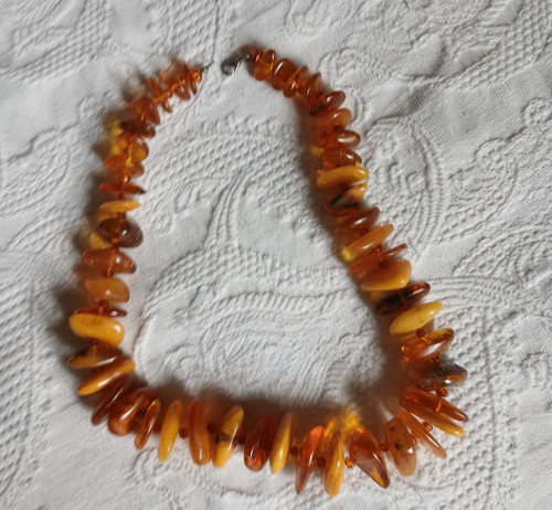 Ancien collier ambre - collier,