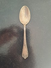 Petite cuillère ancienne en métal argenté " poinçon "