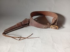 authentique ceinturon holster en cuir du 19eme siècle far-west USA cowboy