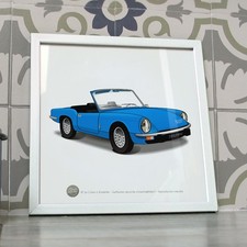 Poster Triumph Spitfire bleue