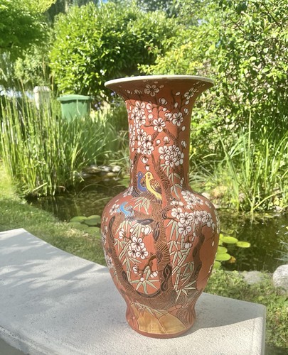 Vase céramique asie décor - vase,
