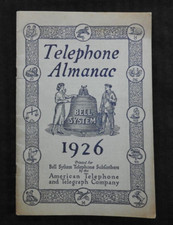 1926 À & T Cloche Système Antique " Téléphone Almanach " Western Electric 50th
