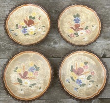 Alain Maunier Vallauris Série de 4 Assiette Céramique Ancien Service a Dessert