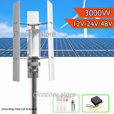3000W 12/24V 48V Vertical Axe Turbine éolienne Générateur Mppt Contrôleur charge
